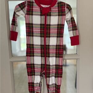 Hanna Anderson Holiday Plaid Kids One Piece Pajama - 6-12 mo